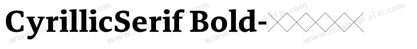 CyrillicSerif Bold字体转换
